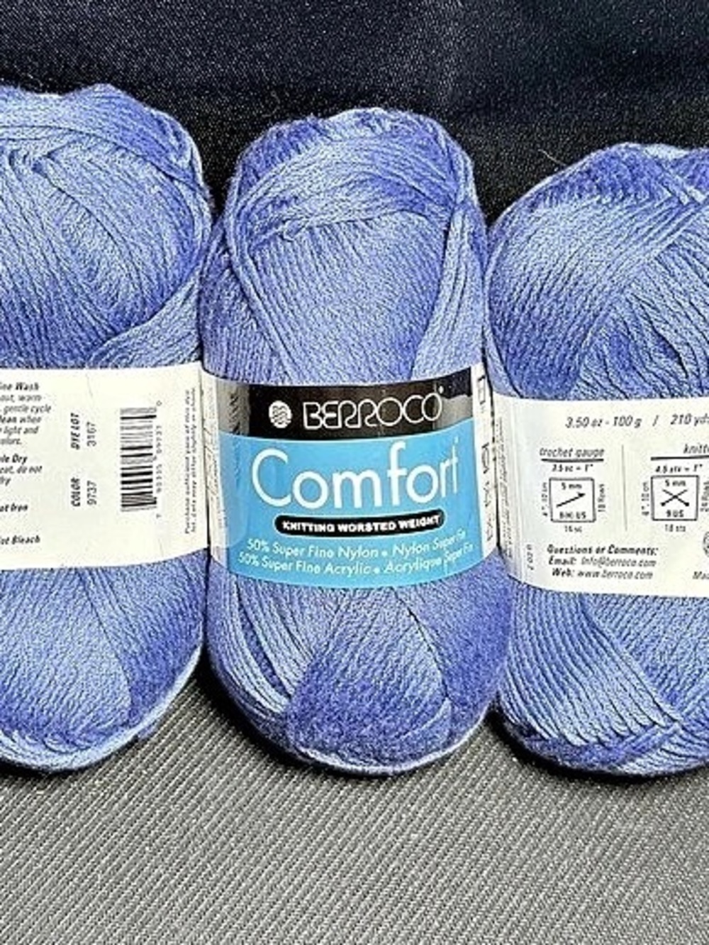SUPER SOFT BERROCO Comfort Yarn 5-Skein Lot in Periwinkle